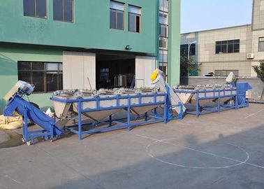 Linha de lavagem triturador do plástico feito sob encomenda da tensão do kg/h 45kw do de alta capacidade 150-200